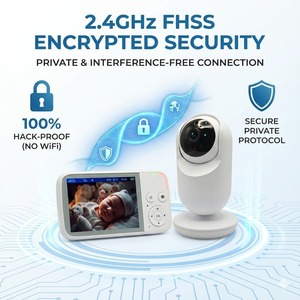 Moniteur Bébé KT-829J, Vente en Gros Direct Usine, 720P HD, Connexion Sécurisée 2.4GHz Sans WiFi, avec Capteur de Température et Berceuses - Product Image 5