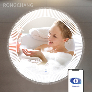 <span class=keywords><strong>Miroir</strong></span> de salle de bain mural rectangulaire intelligent anti-buée Rongchang avec éclairage LED, miroirs ronds - Product Image 5