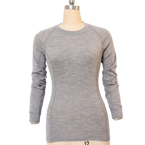 Custom Wholesale Merino Wool <strong>Women</strong> <strong>Thermal</strong> Underwear <strong>Long</strong> <strong>Sleeve</strong> - Product Image 1