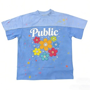 Camisetas de Hombre con Estampado Gráfico de Lujo Personalizadas, 100% Algodón, con Adornos de Diamantes de Imitación, Diseño a Mano - Product Image 1