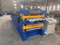 Machine de formage à froid de tôles de toiture IBR en acier galvanisé coloré à trois couches, haute vitesse et très vendue