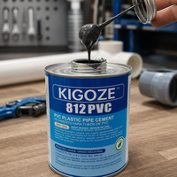 Ciment solvant PVC de qualité industrielle KIGOZE 812, colle PVC à prise moyenne et viscosité élevée pour tuyaux et raccords jusqu'à 12 pouces