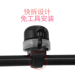 <b>Bicycle</b> Bell With <b>Light</b> Aluminum Alloy Road Bike Foldable Bike Riding Equipment Loud Sound Battery Powered - Product Image 3