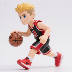 Özel PVC enjeksiyon renk boyama basketbol oyuncu 1990s aksiyon figürleri OEM fabrika 3D karikatür oyuncak tasarım - Product Image 3