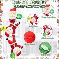 Aufblasbarer Weihnachtsmann auf Zuckerstange mit LED-Beleuchtung für Garten und Hof als Feiertagsdekoration