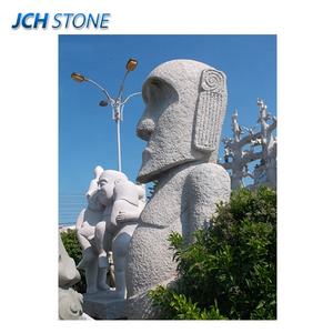 Estatua Moái de Piedra de Granito Natural de la Isla de Pascua, <span class=keywords><strong>Escultura</strong></span> Tallada a Mano - Product Image 2