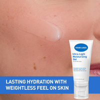 Gel Hydratant Ultra Léger OEM à la Niacinamide et à l'Acide Hyaluronique, Sans Huile, Sans Parfum, Sans Silicone, Affinant les Pores, Jour et Nuit