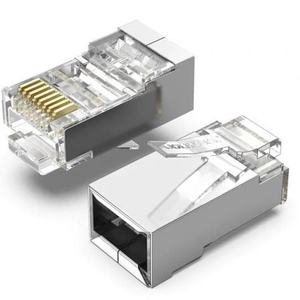 Conector RJ45 Cat.6 FTP, 100 unidades, ideal para redes Ethernet de velocidad y conexiones seguras en instalaciones. - Product Image 1