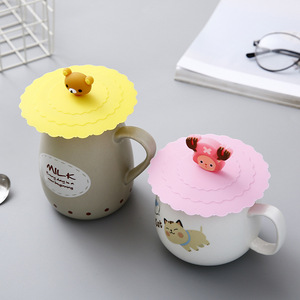 Silicone Cartoon Cup Lids With <b>Cute</b> Animal Tops For Tea Water <b>Mug</b> Sealing Dustproof Leak Proof Food Preservation Cover - Product Image 4