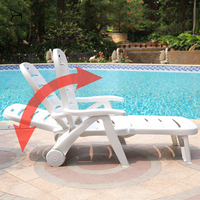 Fournisseur Chaises de plage Chaises longues de piscine en plastique Mobilier d'extérieur Pliable décontracté moderne