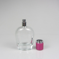 Bouteilles de parfum carrées vides en verre silex transparent de 100 ml, rechargeables, avec atomiseur diffuseur, prêtes à l'emploi - Vente en gros