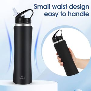 600ml Stainless Steel Water Bottle with Straw Double Walled Insulated Water Bottles <b>Drink</b> <b>Flasks</b> Leakproof Keep <b>Drinks</b> <b>Hot</b> Cold - Product Image 3