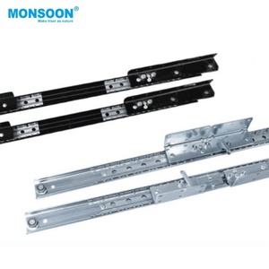 Glissières de tiroir coulissantes à montage sous plan robustes, en acier laminé à froid moderne, certifiées SGS pour appartement, hôtel, salon, cuisine - Product Image 1