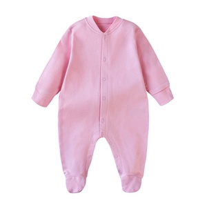 Newborn Baby Rompers Sleeveless Summer Jumpsuit with <b>Bag</b> Fart Jacket for Crawling Polyester/Cotton Button Closure - Product Image 6