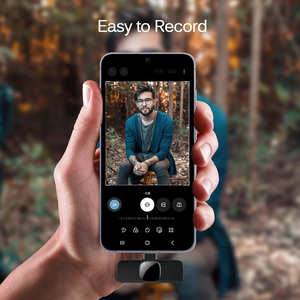 Micrófono de solapa Lavalier inalámbrico profesional para iPhone, iPad, Mini micrófono de grabación de video para entrevista Video Podcast Vlog - Product Image 4