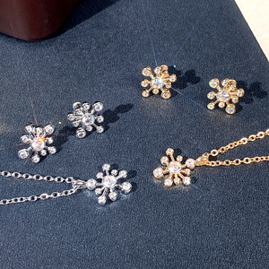 Set di gioielli minimalisti con cerchi geometrici per donna, orecchini a lobo e collana alla moda, accessori per tutti i giorni - Product Image 4