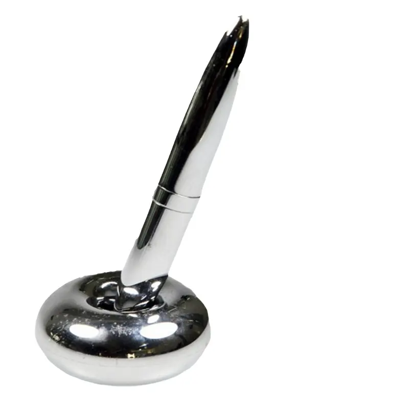 प्रचार लोगो पेन सेट चुंबकीय धातु बॉलपॉइंट फ्लोटिंग बेस काउंटर व्यावसायिक उपहार और नवीनता उपयोग के लिए