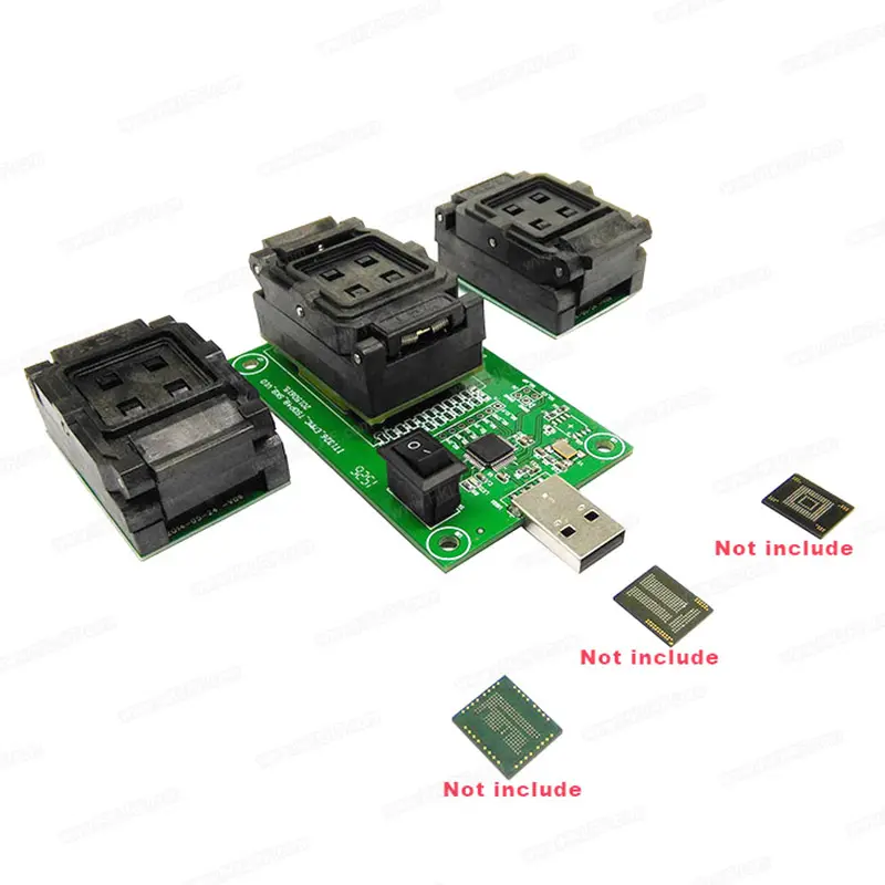 EMMC BGA153/BGA169 EMMC BGA162/BGA186/BGA221 serisi adaptör soketi 3in1 veri kurtarma programlama ve test cips