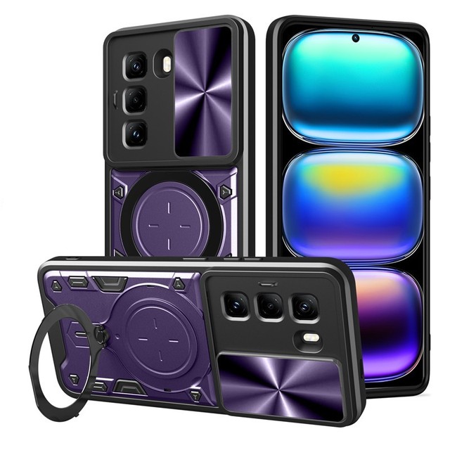 with Magnetic Ring Stand Holder Cover Shockproof Protective Mobile Phone Case for Infinix Hot 50 Pro Plus 4G Cases