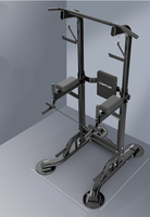 Mise à niveau de la tour de traction multifonctionnelle réglable en hauteur avec station de trempage de la tour de puissance Barre de traction Équipement de fitness pour la salle de sport à domicile
