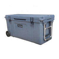 Glacière isotherme imperméable de 120 L avec roues, portable pour les voyages, la pêche, le stockage du vin/du nourriture, rétention de la glace