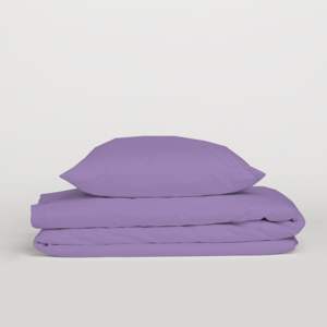 Ensemble de housse de couette 100% coton Lilas UK King 230x220cm - Product Image 1