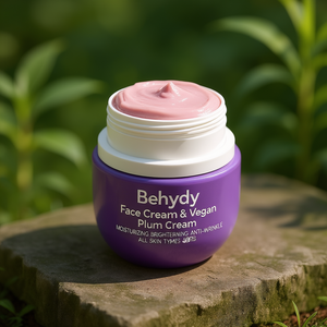Crema de Ciruela Vegana Probiótica Behydy 50 ml, Hidratante, Iluminadora, Antiarrugas, para Todo Tipo de Piel - Product Image 3