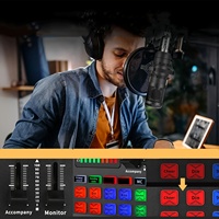 Microphone à condensateur professionnel F998 jeu de cartes son casque filaire en plastique ABS/Audio 2 M micro organismes autochtones