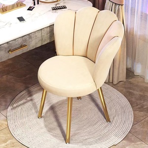 Silla de terciopelo de estilo nórdico <span class=keywords><strong>para</strong></span> el hogar, sillón moderno con reposabrazos, muebles de dormitorio, taburete de maquillaje, color rosa - Product Image 4