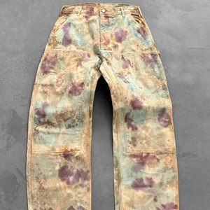 כבד משקל עמיד מותאם אישית מטבל צבוע כפתור סגירה עמיד לטבול חומצה עניבות וינטאג לטבול לחץ מותן גבוה מטען גברים מכנסיים - Product Image 3