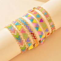 Bracelets en perles de Miyuki en plastique tissés ethniques bohèmes unisexes à la mode, vente chaude de l'été, bijoux de haute qualité
