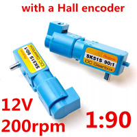 Moteur TT à réduction 1:90 12V CC avec encodeur à effet Hall pour voiture robot Microbit Aiconnecting