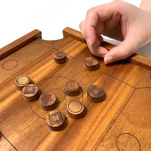 Tavolo da Gioco <span class=keywords><strong>Carrom</strong></span> in Legno Indiano Mini con Pedine per Interni - Product Image 2