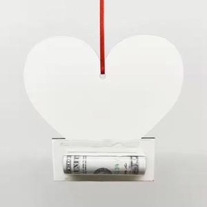 125*98*3Mm Double Sides Gift Sublimation Blank Mdf Money Card <b>Ornaments</b> With Plastic Pouch - Product Image 1