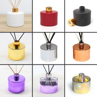 FENGJUN PROMOTION EXCEPTIONNELLE GRANDE TAILLE DIFFUSEUR EN VERRE ROUGE VIDE AVEC Bouchon Métallique à Vis FINITION MAT STYLE LUXE MODERNE DIRECT USINE