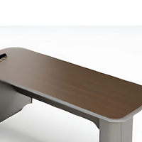 Scrivania a L di Lusso in Melamina FYA03-24 con Mobile Contenitore, Tavolo Direzionale di Alta Gamma per CEO, Postazione di Lavoro Grigio Scuro