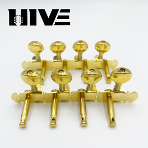 HIVE Clavijas de Afinación para <span class=keywords><strong>Mandolina</strong></span> de 8 Cuerdas, de <span class=keywords><strong>una</strong></span> Pieza, con Ángulo de Arco, Cola Larga, Orificio 4L4R, Cabeza Redonda Pequeña Dorada - Product Image 3