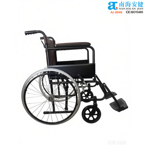 AJ-804B Silla de Ruedas Autopropulsada con Ruedas de 24 Pulgadas, Silla de Ruedas para Rehabilitación con Reposapiés Abatible - Product Image 5