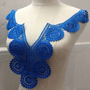 Hot Bán Phi Hải Quân Màu Xanh Cổ Áo Đính Tan Trong Nước Ren Đường Viền Cổ Áo Lt2427a - Product Image 4