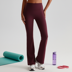 Leggings de fitness pour femmes, taille haute, légers, confortables pour la peau, effet push-up, coupe évasée, pour le yoga, vente en gros, populaires - Product Image 2