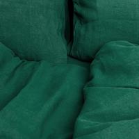 Ensemble de housse de couette 3 pièces en lin 100% vert olive émeraude, style bohème Donna personnalisable pour la maison, l'hôtel, l'hôpital