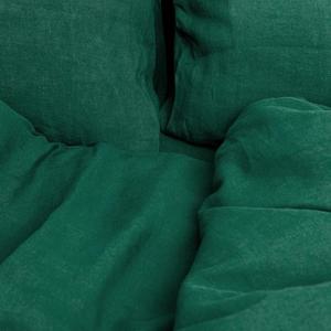 Ensemble de housse de couette 3 pièces en lin 100% vert olive émeraude, style bohème Donna personnalisable pour la maison, l'hôtel, l'hôpital - Product Image 2