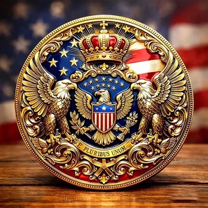 VS 250-jarig jubileum herdenkingsmunten bulkbestelling 3D gouden Vrijheidsbeeld adelaar munten voor zakelijke geschenken & wederverkoop - Product Image 3