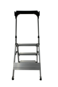 Escalera de aluminio plegable de 3 escalones de gran calidad, moderna, plegable de buena calidad con asa y palé <span class=keywords><strong>para</strong></span> uso doméstico - Product Image 3