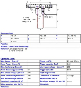 Tube de flash xénon de remplacement neutre <span class=keywords><strong>pour</strong></span> <span class=keywords><strong>les</strong></span> bases d'installation de caméras de contrôle de la circulation et de surveillance routière multiplateformes - Product Image 3
