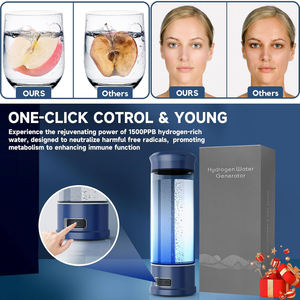 Водородная вода Spe Pem технология водородный генератор воды бутылка 400 мл стеклянная умная водородная бутылка для воды 5 мин Электролиз - Product Image 3