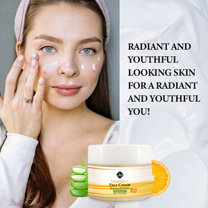 Ensemble de soins de la peau à la vitamine C, marque privée naturelle, crème éclaircissante anti-acné 3 en 1, extrait d'aloe vera et de thé vert, sérum, ensembles de vitamine C - Product Image 3