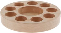 Support de rangement simple niveau en bois de pin pour bouteilles d'huiles essentielles, organisateur de conteneurs, support pour huile d'olive, utilisation salle de bain