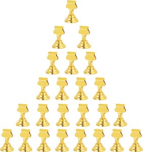 Porta Tarjetas de Mesa, Porta Tarjetas de Acero Dorado <span class=keywords><strong>para</strong></span> Fotos, Letreros de Comida, Notas, <span class=keywords><strong>Bodas</strong></span>, Restaurantes, Cumpleaños - Product Image 1
