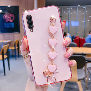 Custodia in Silicone con placcatura a catena Love Bracelet per <span class=keywords><strong>Samsung</strong></span> Galaxy A10 A20 A30 A50 A70 A80 A90 5G A10S A20S Coque <span class=keywords><strong>Cover</strong></span> morbida in TPU - Product Image 3